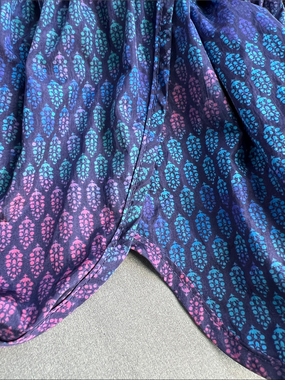 FP Movement by Free People | High-Waist Patterned Shorts in Blue & Purple Size S - Picture 16 of 16